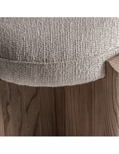 Taburete Vical en Roble Claro y Tapizado...