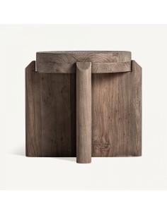 Taburete Vical en Madera de Roble Marrón con Tapizado... 2