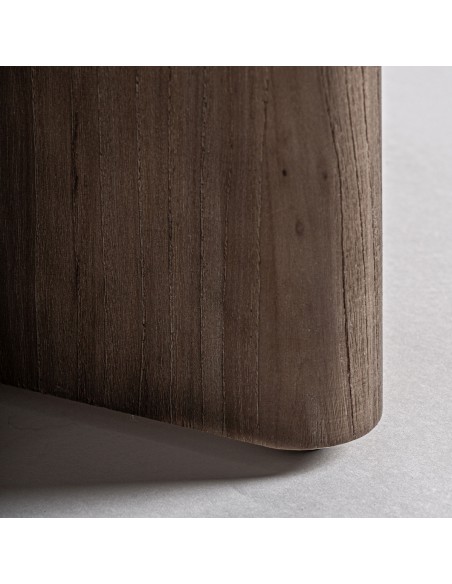 Taburete Vical en Madera de Roble Marrón con Tapizado Jacquard – Estilo Contemporáneo