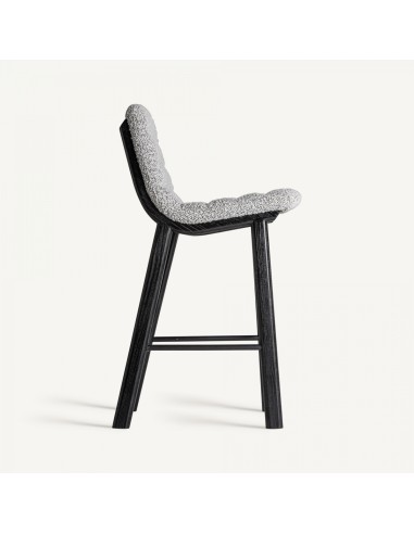 Taburete jacquard de Roble Negro y Tapizado...