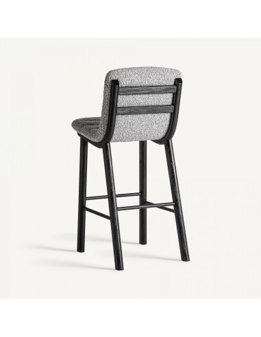 Taburete jacquard de Roble Negro y Tapizado...