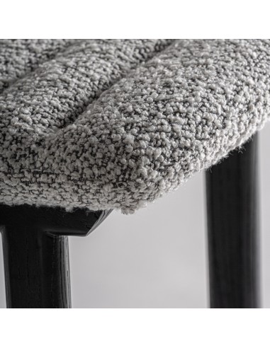 Taburete jacquard de Roble Negro y Tapizado...