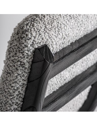 Taburete jacquard de Roble Negro y Tapizado...