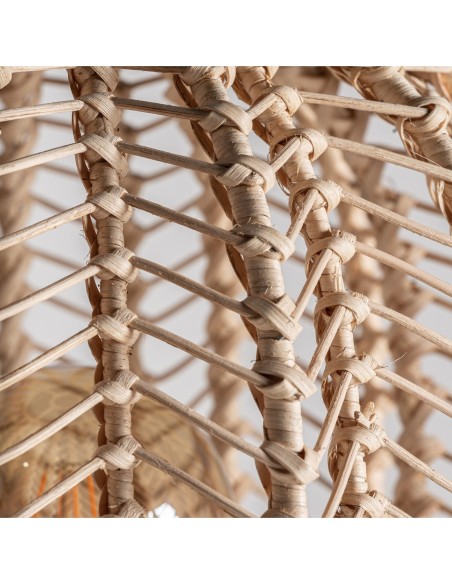 Lámpara de pie plissé rattan