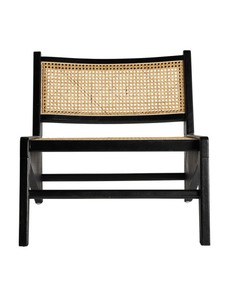 Sillón seon de madera de olmo y ratán - Estilo moderno natural