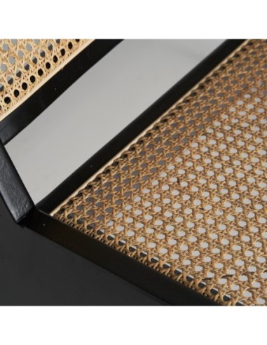 Sillón seon de madera de olmo y ratán - Estilo...