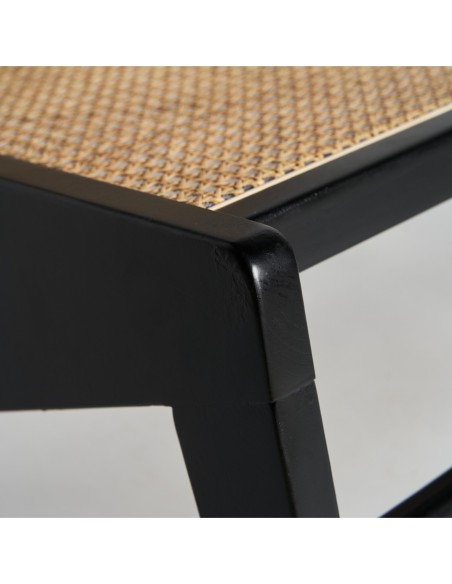 Sillón seon de madera de olmo y ratán - Estilo moderno natural