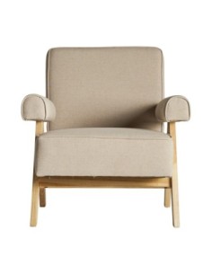 Sillón jonen en Madera de Olmo y Lino Beige – Vical Home 2
