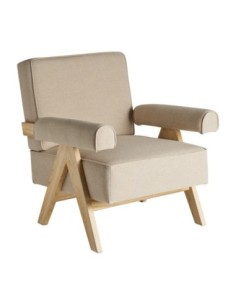 Sillón jonen en Madera de Olmo y Lino Beige – Vical Home