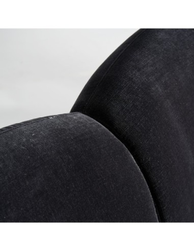 Sofá balsot de Terciopelo Negro y Acero Dorado...