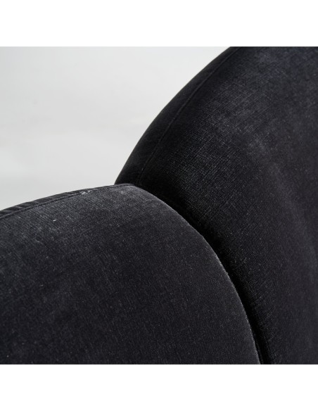Sofá balsot de Terciopelo Negro y Acero Dorado – VICAL Home