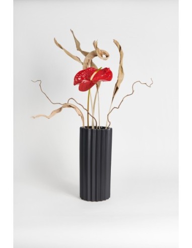 Jarrón plissé stone