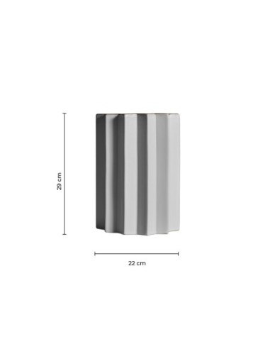 Jarrón plissé stone