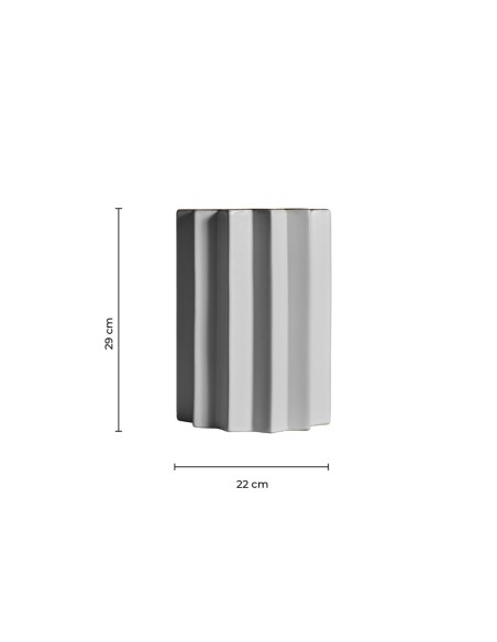 Jarrón plissé stone