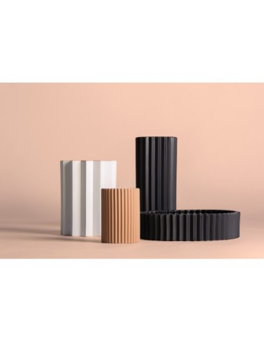 Jarrón plissé stone