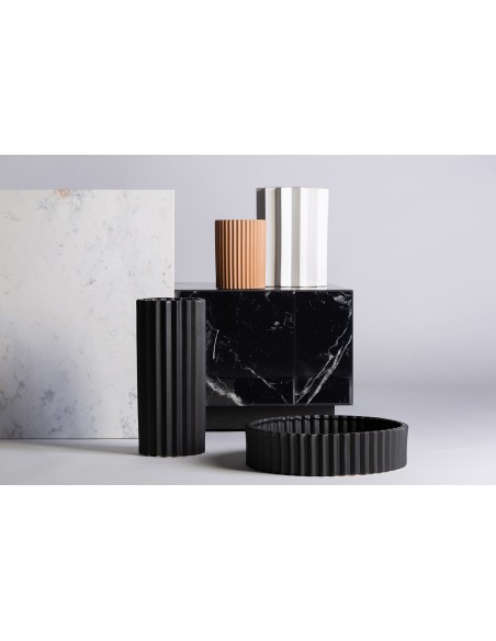 Jarrón plissé stone