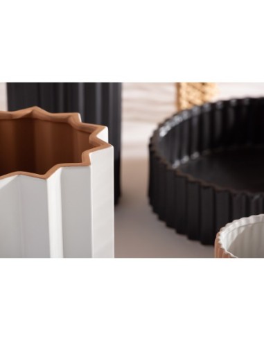 Jarrón plissé stone