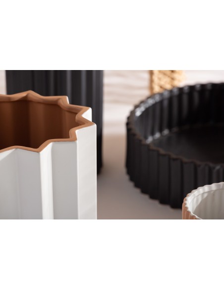 Jarrón plissé stone