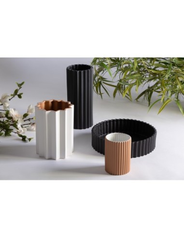 Jarrón plissé stone