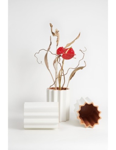 Jarrón plissé stone