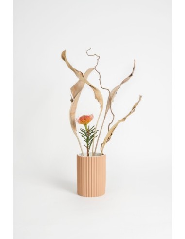 Jarrón plissé stone