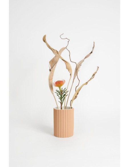 Jarrón plissé stone