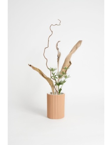 Jarrón plissé stone