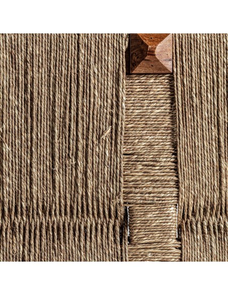 Banco Tassarolo Vical Home – Yute Natural y Detalles en Madera de Mango