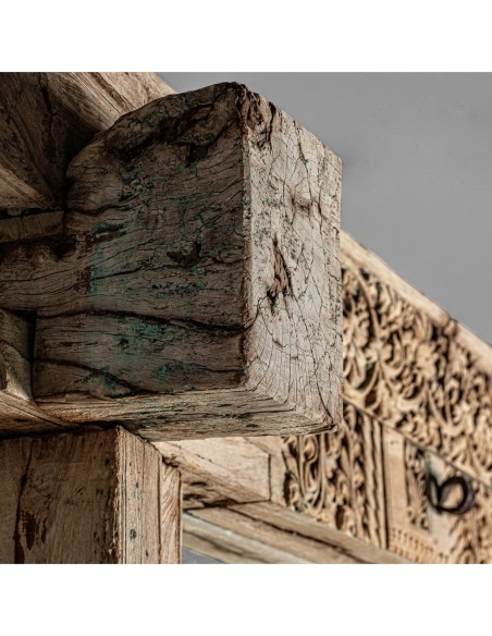 Espejo Argeen XL de Vical Home en madera de teka envejecida – Estética étnica y presencia imponente