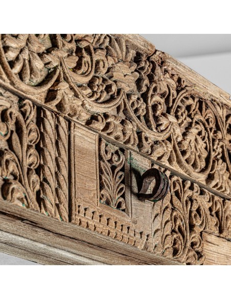 Espejo Argeen XL de Vical Home en madera de teka envejecida – Estética étnica y presencia imponente