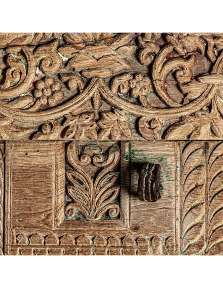 Espejo Argeen XL de Vical Home en madera de teka envejecida – Estética étnica y presencia imponente