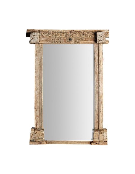 Espejo Argeen XL de Vical Home en madera de teka envejecida – Estética étnica y presencia imponente