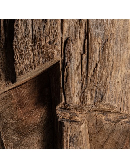 Escultura de Vical Home en madera tropical envejecida – Diseño orgánico de gran presencia