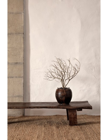 Jarrón Malda de Vical Home – Jarrón decorativo de cerámica marrón artesanal 31 cm
