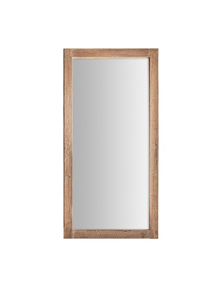 Espejo Llonse de Vical Home en madera de teka natural – Diseño sobrio y estética étnica