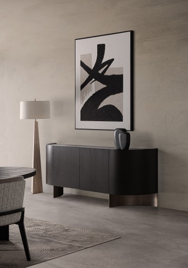 Cuadro Uziel de Vical Home en lienzo negro al...