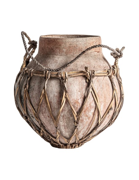 Jarrón Deodhe de Vical Home – Jarrón decorativo de terracota marrón estilo natural 47 cm