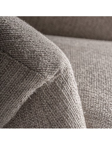 Sillón jacquard de Roble y Poliéster Beige –...