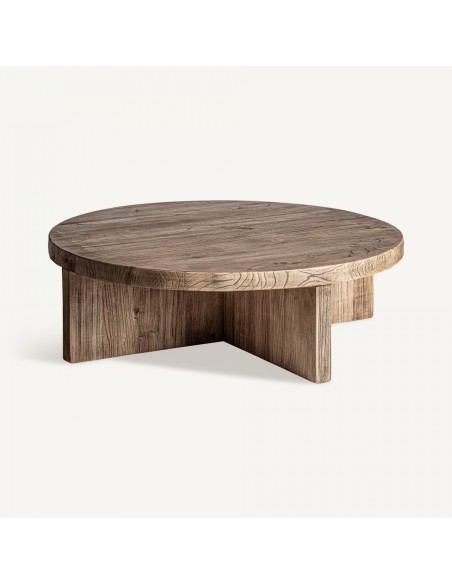 Mesa de centro Norviki Clásica en Madera de Olmo Marrón – VICAL