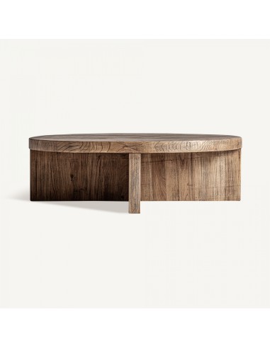 Mesa de centro de estilo clásico en madera de olmo color marrón – VICAL