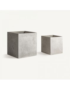 Macetero j 2 Maceteros de Terracota en Color Gris –... 2