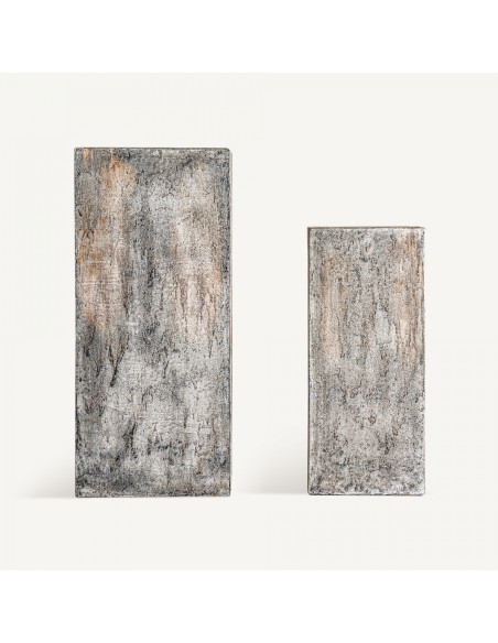 Macetero j 2 Maceteros de Terracota en Tonos Neutros – Estilo Contemporáneo | Vical Home