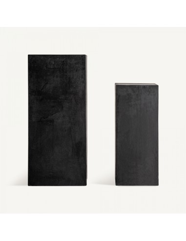 Macetero j 2 Maceteros de Terracota en Color Negro – Estilo Contemporáneo | Vical Home