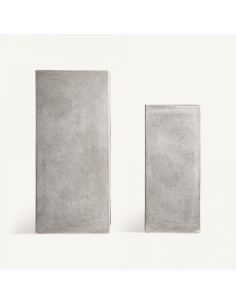 Macetero j 2 Maceteros de Terracota en Color Gris –...