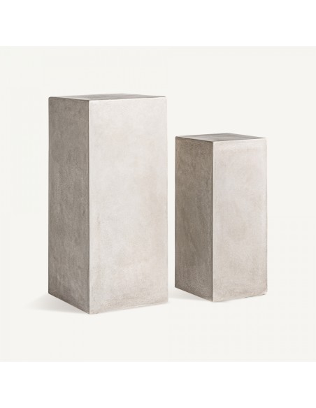 Macetero j 2 Maceteros de Terracota en Color Gris – Estilo Contemporáneo | Vical Home