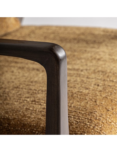 Mecedora kelly de VICAL – Madera de Fresno y Tapizado en Color Ocre Jaspeado