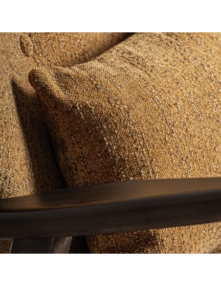 Mecedora kelly de VICAL – Madera de Fresno y Tapizado en Color Ocre Jaspeado