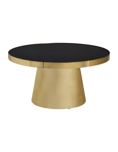 Mesa de centro Aigen de VICAL HOME – Estilo Art Decó en Espejo, Acero y Acabado Oro/Negro