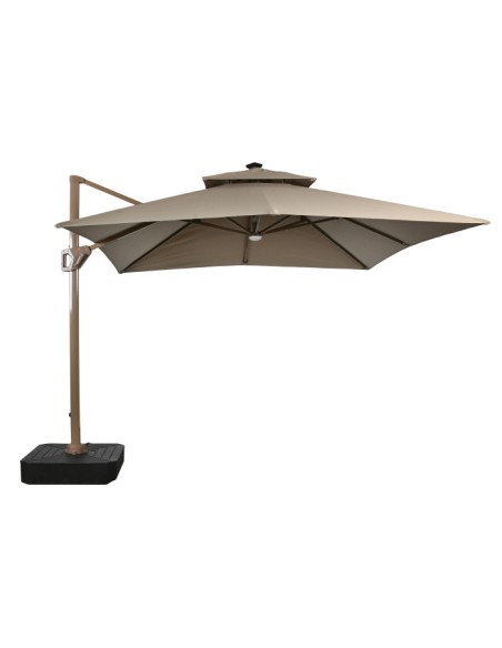 Parasol de Aluminio 286x350x280 cm con Luz LED y Base G | Luba Hogar