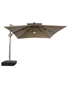 Parasol de Aluminio 286x350x280 cm con Luz LED y Base G |... 2